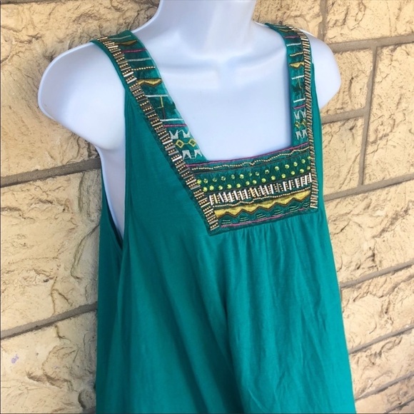 Tunic Tank Top Embroidered Bling Flow Top XL - Picture 5 of 11
